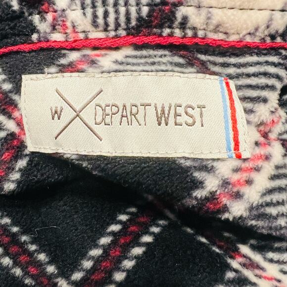 Depart West Flannel Shirt XXL Button-Down Black Cream Heavy Soft (A0130) - Picture 5 of 7